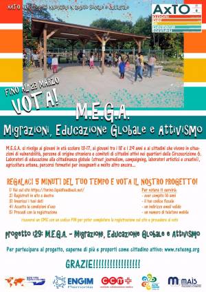 VOTA il progetto MEGA: Migrazioni, Educazione Globale e Attivismo